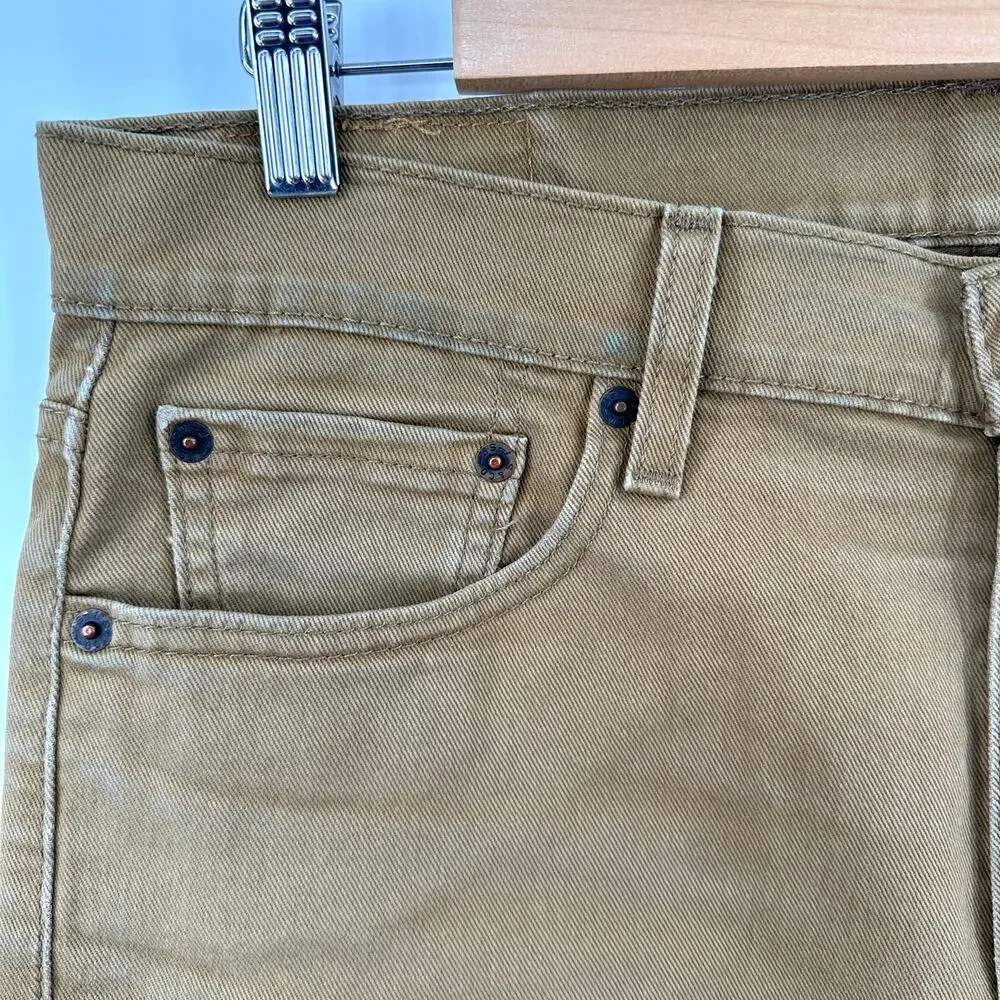 Levi's 513 Slim Straight Jeans Brown Caraway Punkstar Size 32x30